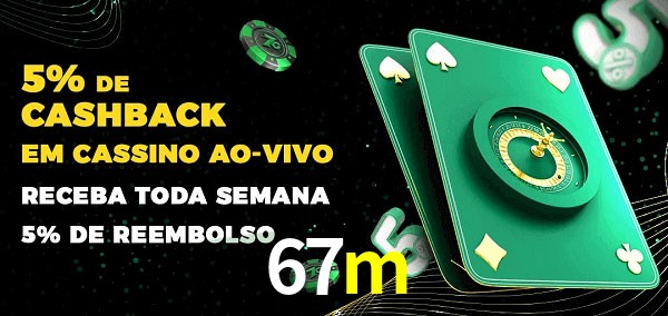 Promoções do cassino ao Vivo 67m
